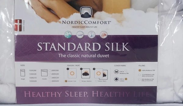 Sommersilkedyne fra Nordic Comfort i taske