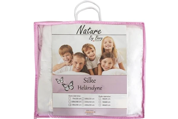 Taske til Nature By Borg dyne med silkefyld og bambusbolster
