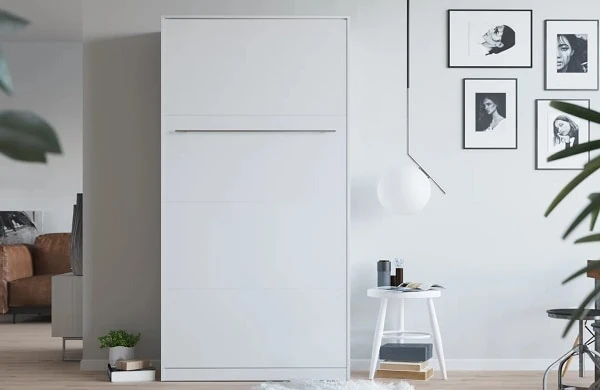 Nordic skabsseng høj model i hvid